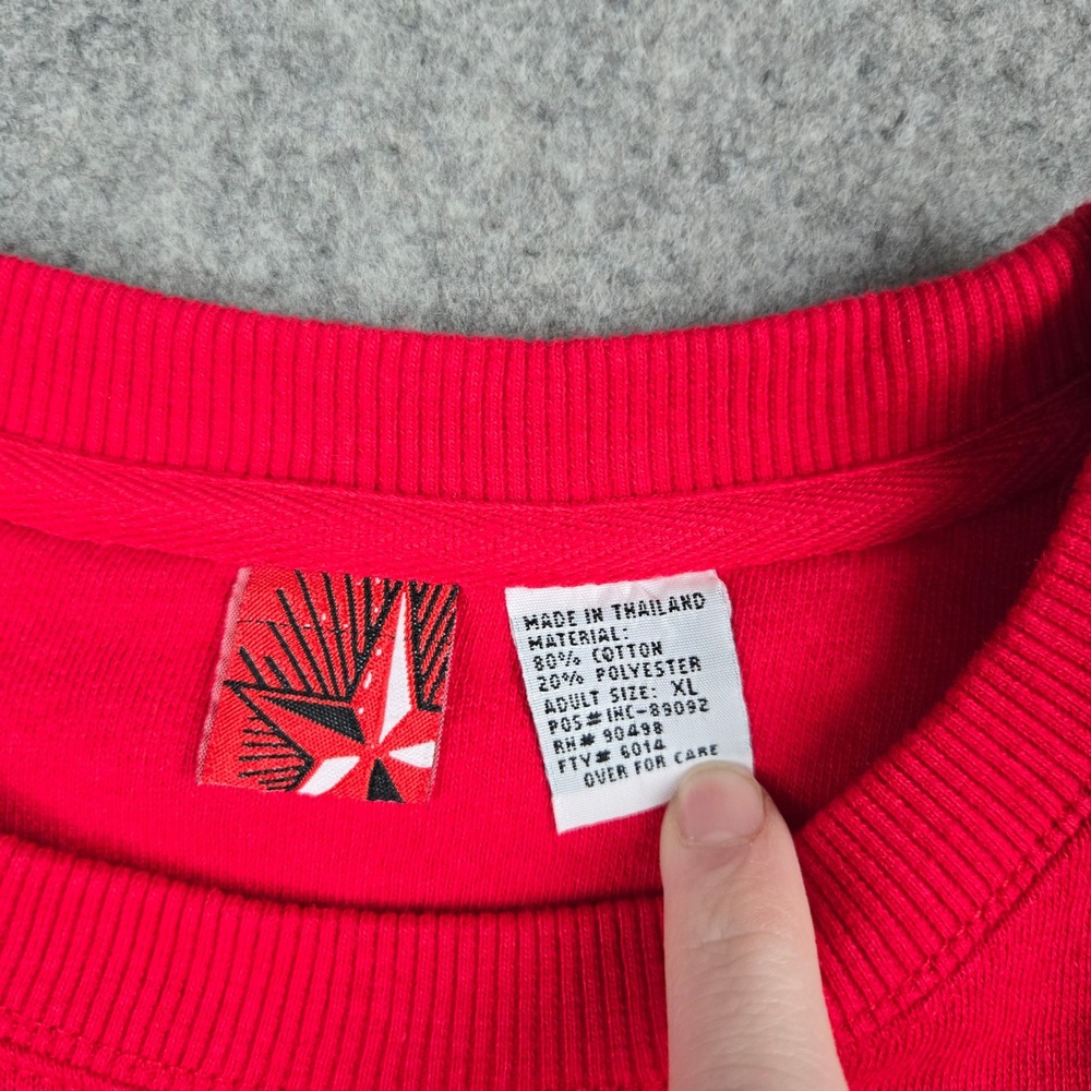 Vintage Marlboro Crewneck Sweatshirt Mens XL Red Blank Heavyweight 90s Y2K - Picture 8 of 14